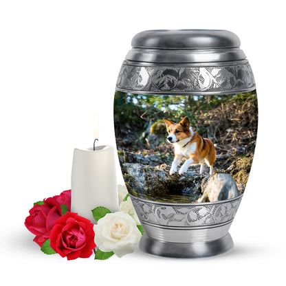 Personalized Green Dog Cremation Urns for Ashes - Majestic 10-inch - Yatskia