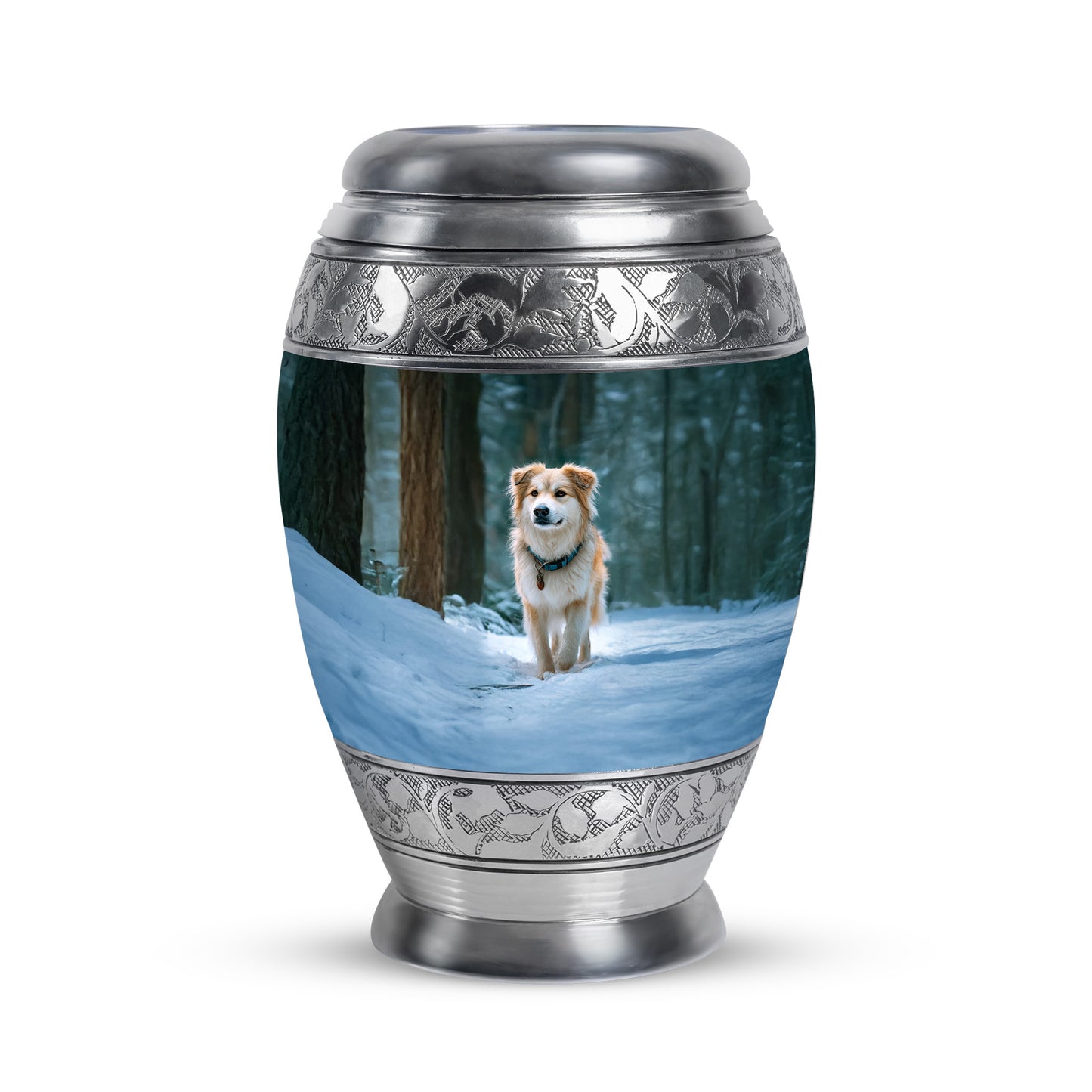 Personalized Teal Dog Cremation Urns for Ashes - Peaceful 10-inch - Yatskia