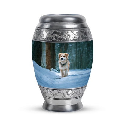 Personalized Teal Dog Cremation Urns for Ashes - Peaceful 10-inch - Yatskia