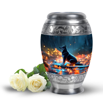 Personalized Dog Cremation Urns - Wondrous Blue 10-inch, 200 cu in - Yatskia