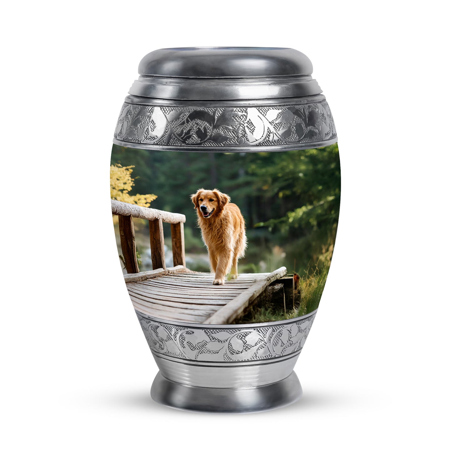 Green Dog Cremation Urns - Honored Comfort 10-inch, 200 cu in - Yatskia