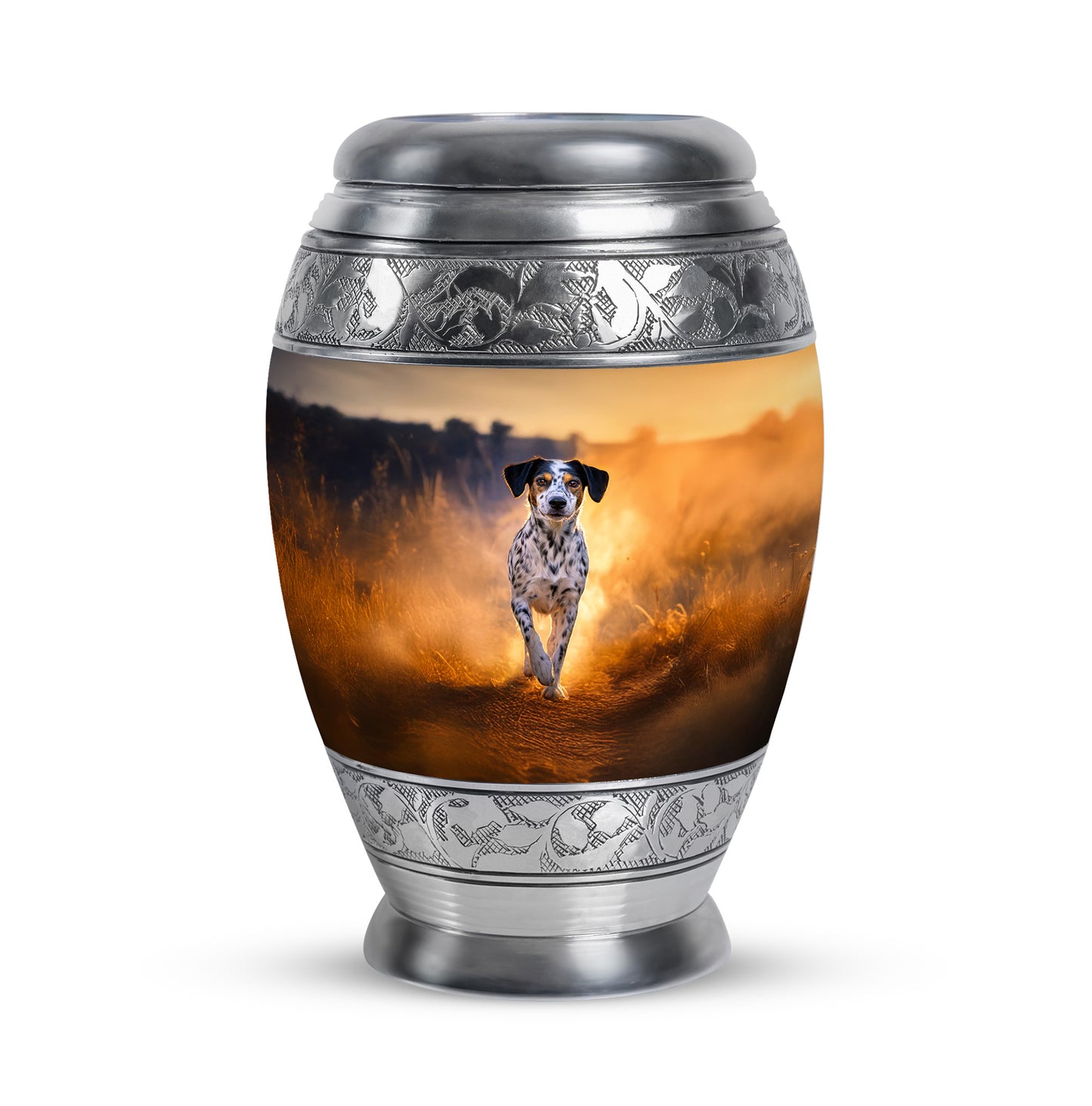 Ethereal Dog Memorial Cremation Urns - Gold 10-inch, 200 cu in - Yatskia