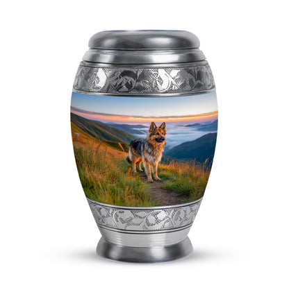 Personalized Dog Cremation Urns - Tranquil Blue 10-inch, 200 cu in - Yatskia