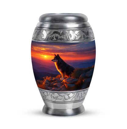 Everlasting Blue Dog Solace Urn for Human Ashes - 10-inch, 200 cu in - Yatskia