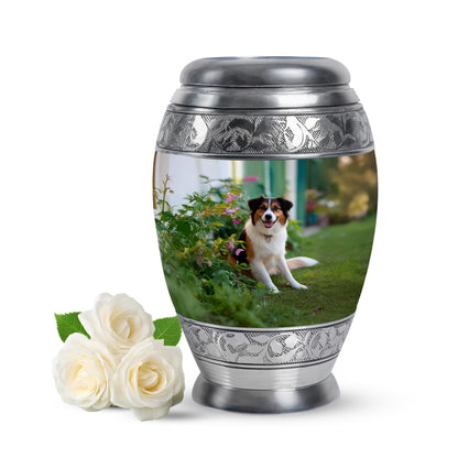 Green Treasured Dog Cremation Urns for Human Ashes - 10-inch, 200 cu in - Yatskia