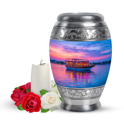 Regal Boat Memorial Cremation Urns - Blue 10-inch, 200 cu in - Yatskia