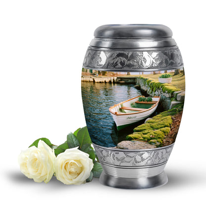 Hallowed Boat Cremation Urns for Human Ashes - Yellow 10-inch - Yatskia