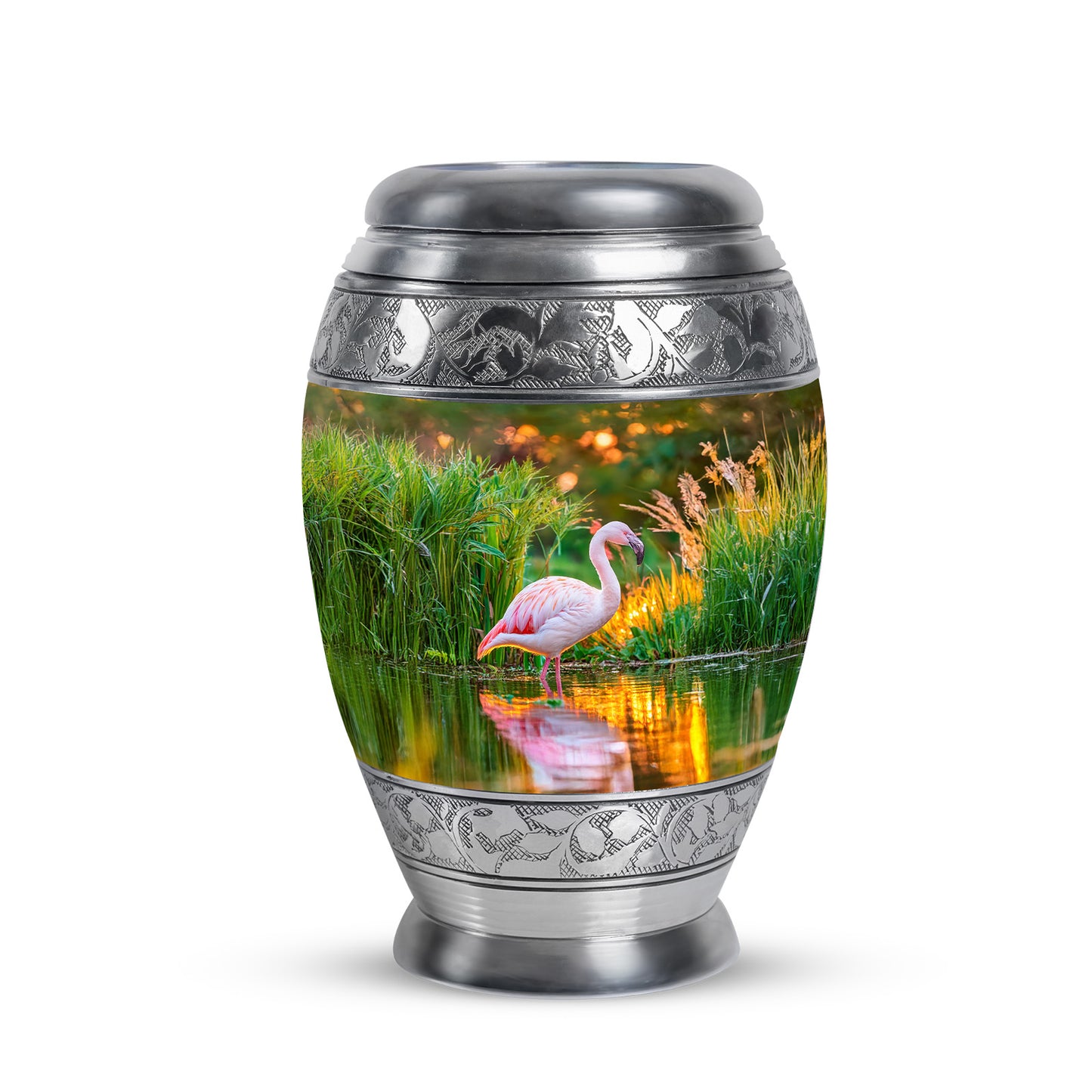 Personalized Gold Flamingo Cremation Urns for Ashes - Majestic 10-inch - Yatskia