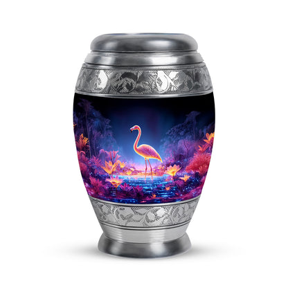 Blue Exquisite Flamingo Memorial Urn for Ashes - 10-inch, 200 cu in - Yatskia