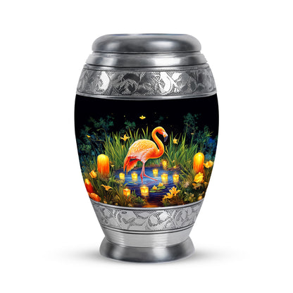 Black Flamingo Cremation Urns - Glorious Tribute 10-inch, 200 cu in - Yatskia