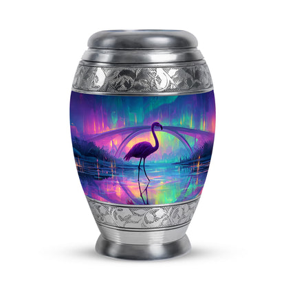 Distinguished Blue Flamingo Cremation Urn for Ashes - 10-inch, 200 cu in - Yatskia