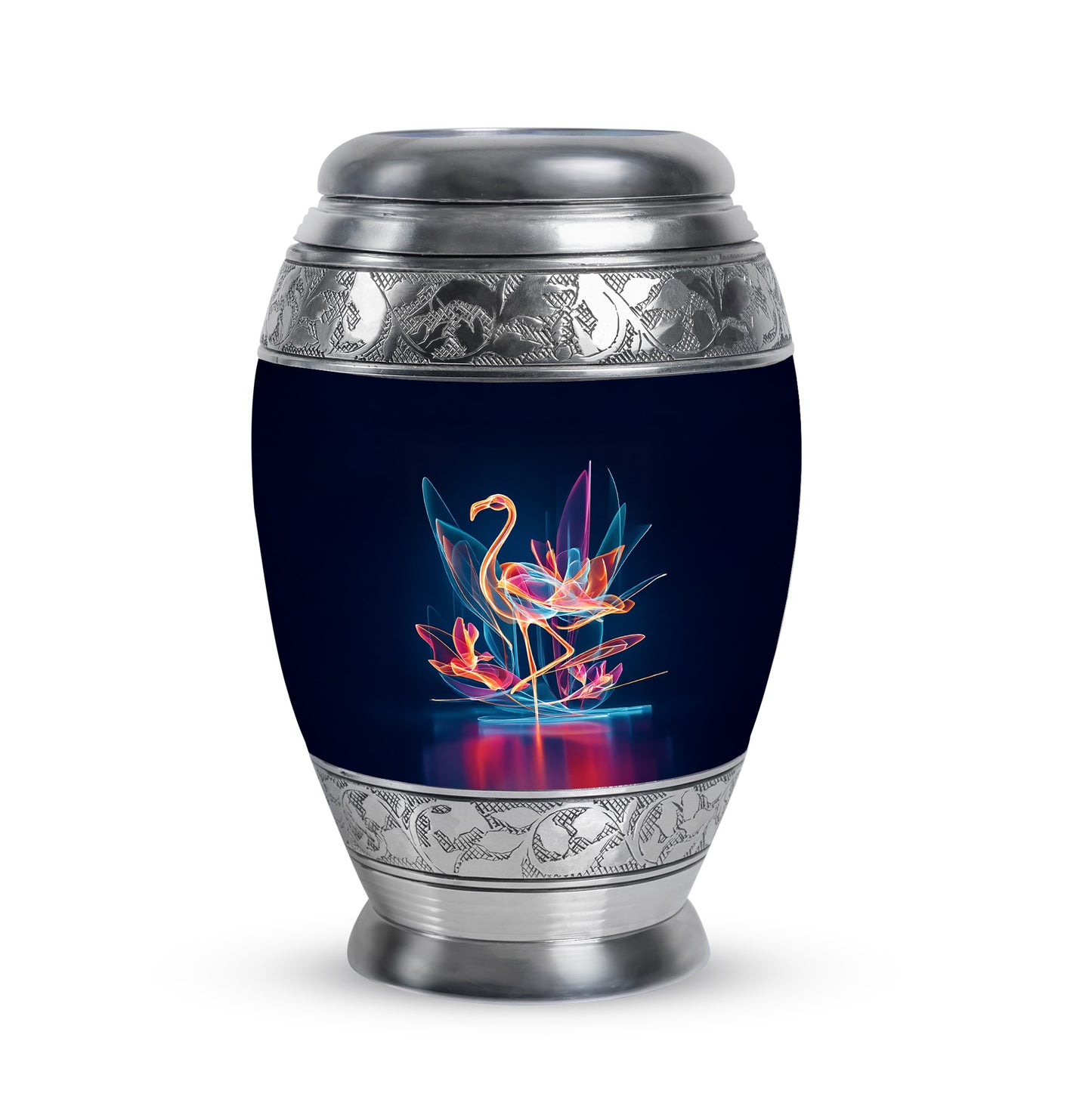 Illustrious Flamingo Memorial Cremation Urns - Blue 10-inch, 200 cu in - Yatskia