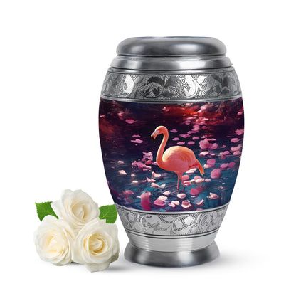 Distinguished Purple Flamingo Cremation Urn for Ashes - 10-inch, 200 cu in - Yatskia