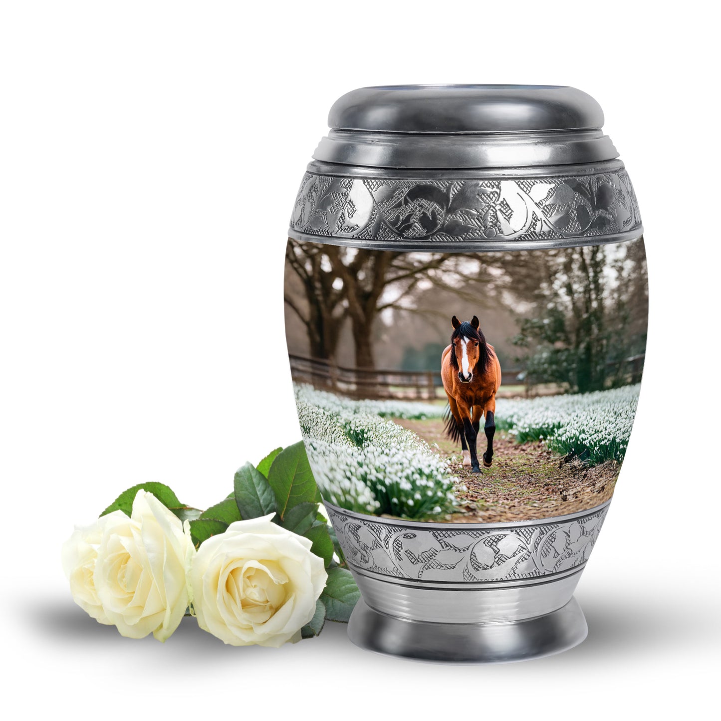 Personalized Gold Horse Cremation Urns for Ashes - Enchanting 10-inch - Yatskia