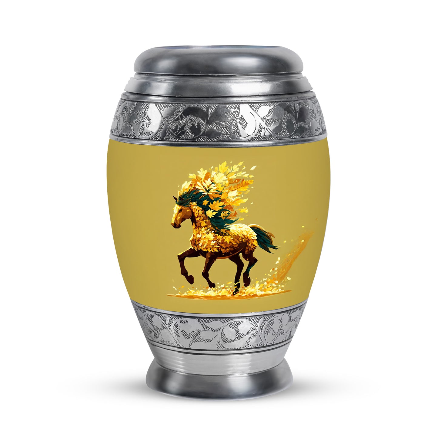Hallowed Horse Cremation Urns for Human Ashes - Gold 10-inch - Yatskia