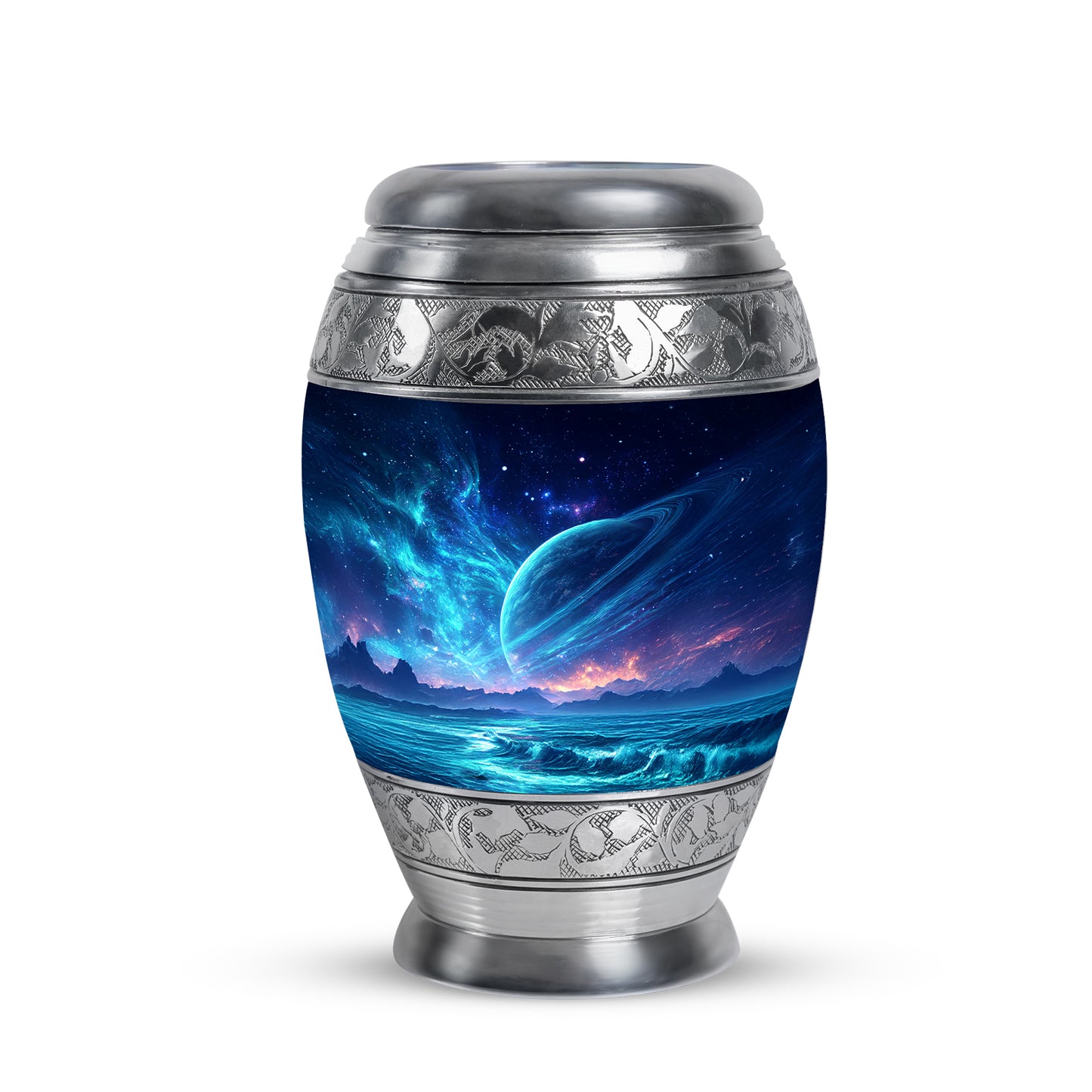 Personalized Blue Galaxy Cremation Urns for Ashes - Enchanting 10-inch - Yatskia