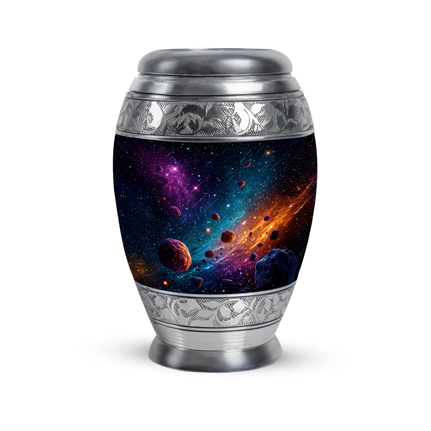 Graceful Blue Galaxy Blessing Urn for Human Ashes - 10-inch, 200 cu in - Yatskia
