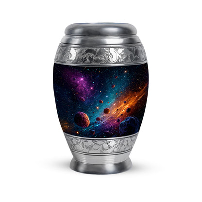 Graceful Blue Galaxy Blessing Urn for Human Ashes - 10-inch, 200 cu in - Yatskia