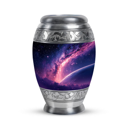 Blue Galaxy Cremation Urns - Honored Benediction 10-inch, 200 cu in - Yatskia
