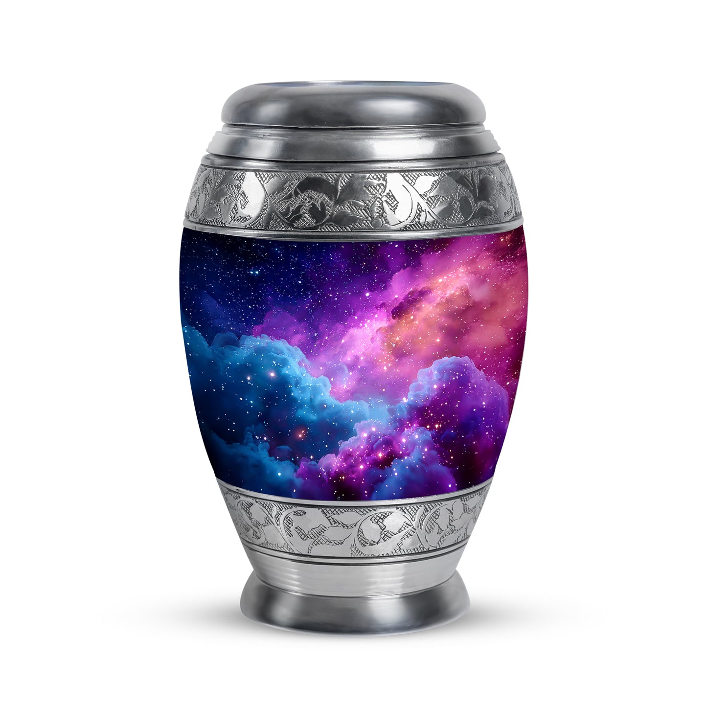 Timeless Blue Galaxy Cremation Urn for Ashes - 10-inch, 200 cu in - Yatskia