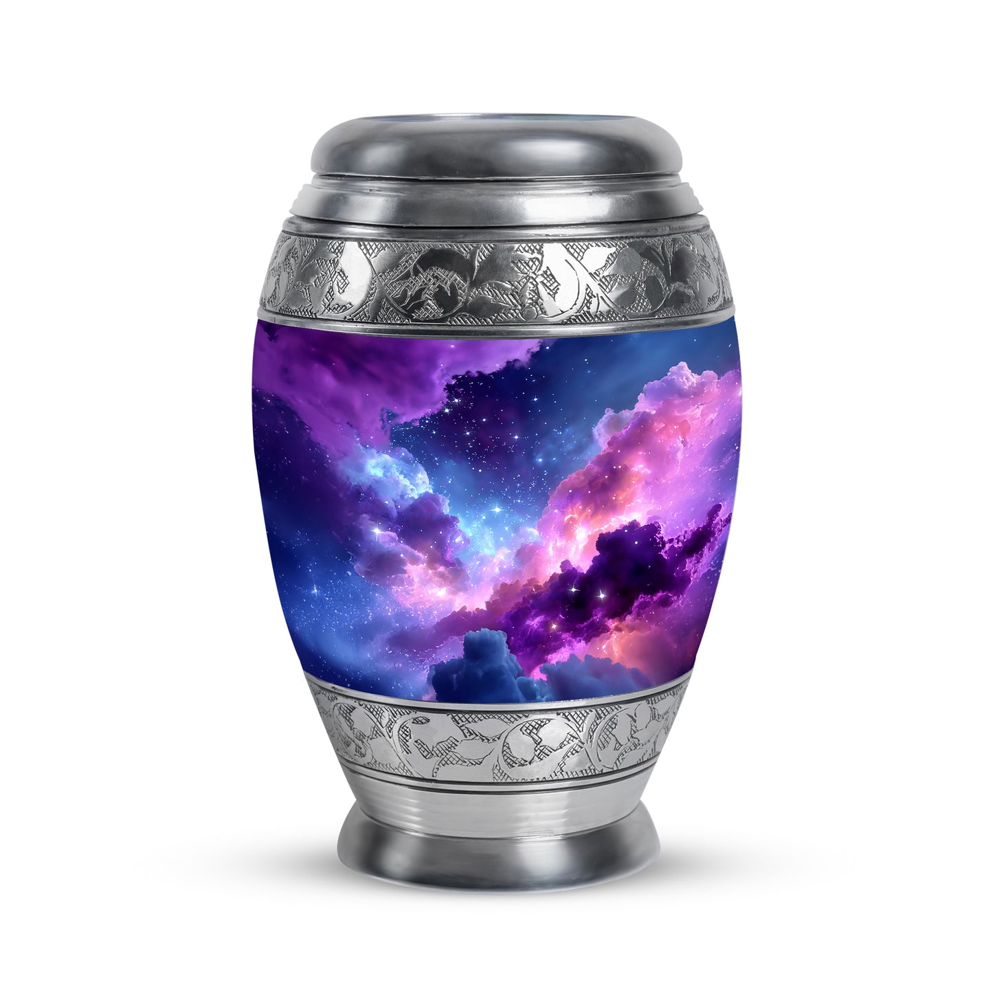 Personalized Galaxy Cremation Urns - Eminent Blue 10-inch, 200 cu in - Yatskia