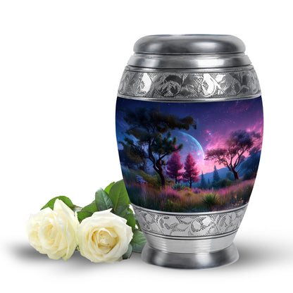 Blessed Galaxy Cremation Urns for Human Ashes - Blue 10-inch - Yatskia