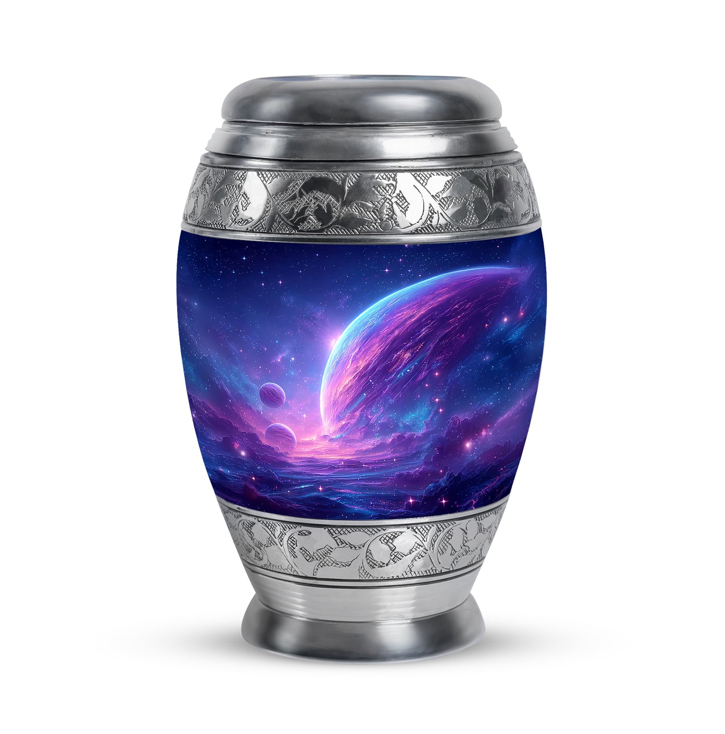 Regal Galaxy Memorial Cremation Urns - Blue 10-inch, 200 cu in - Yatskia