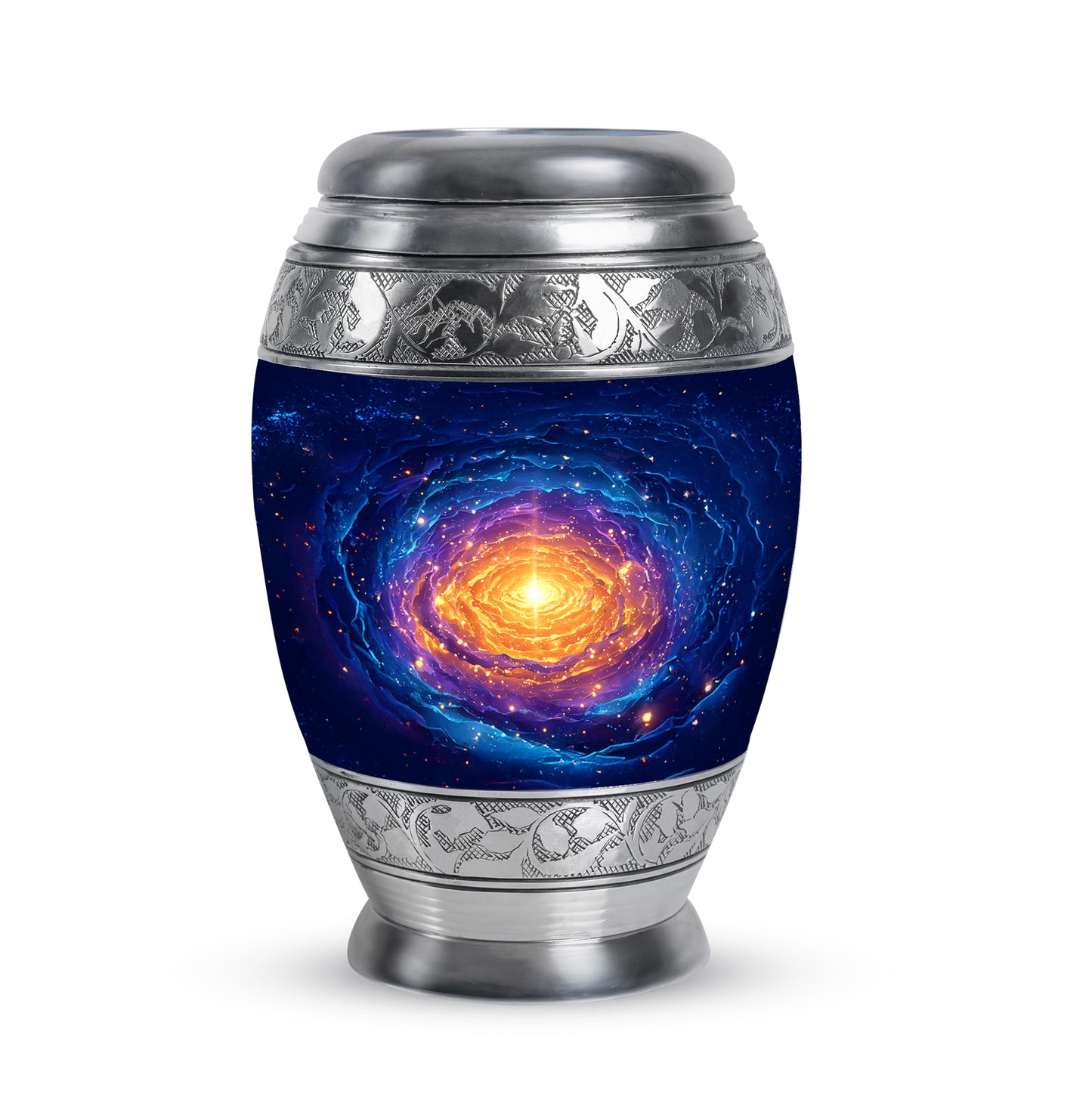 Personalized Blue Galaxy Cremation Urns for Ashes - Transcendent 10-inch - Yatskia