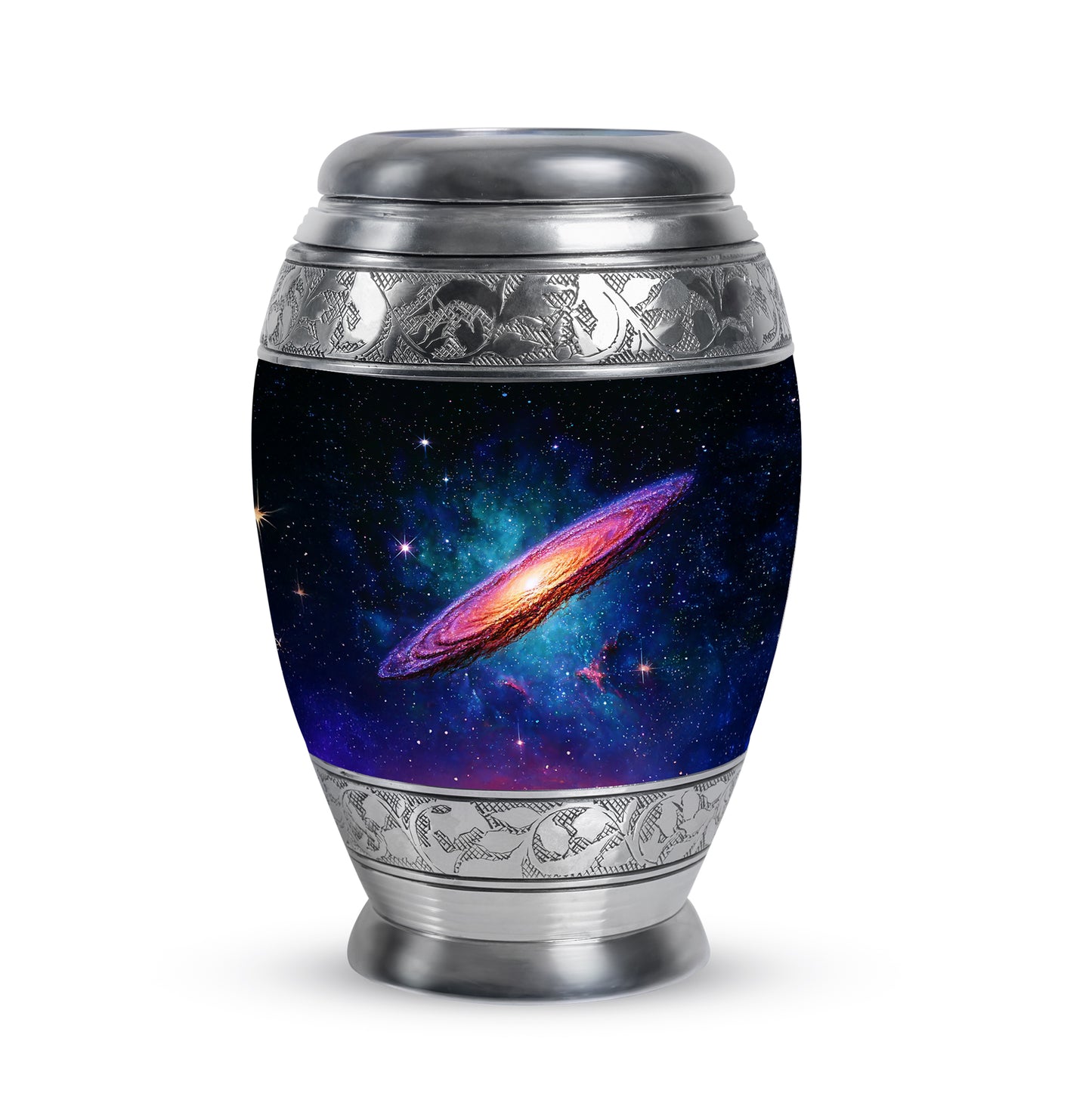Personalized Black Galaxy Cremation Urns for Ashes - Transcendent 10-inch - Yatskia