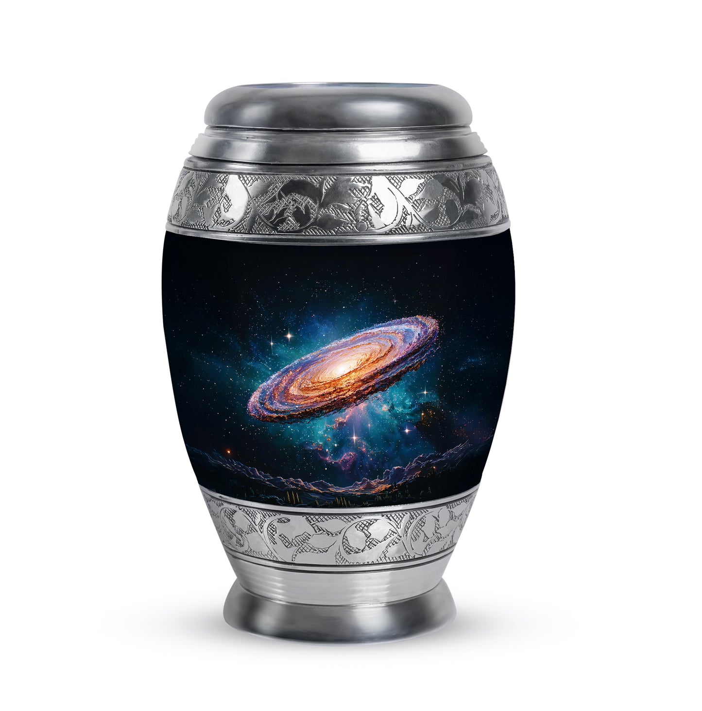 Black Galaxy Legacy Cremation Urns for Human Ashes - 10-inch, 200 cu in - Yatskia
