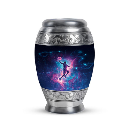 Sublime Basketball Cremation Urns for Human Ashes - Black 10-inch - Yatskia