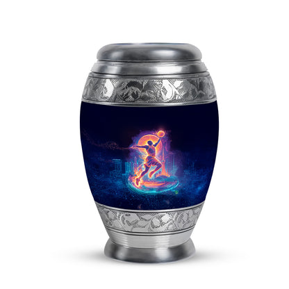 Personalized Black Basketball Cremation Urns for Ashes - Peaceful 10-inch - Yatskia