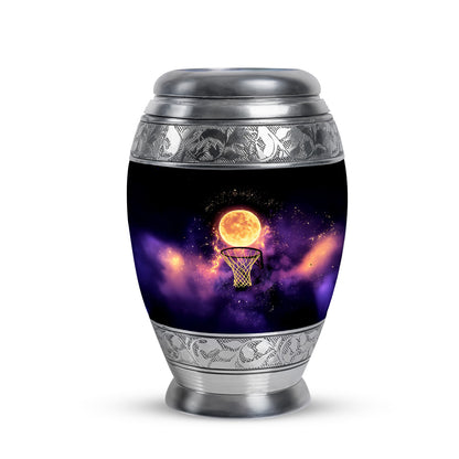 Ethereal Basketball Memorial Cremation Urns - Black 10-inch, 200 cu in - Yatskia