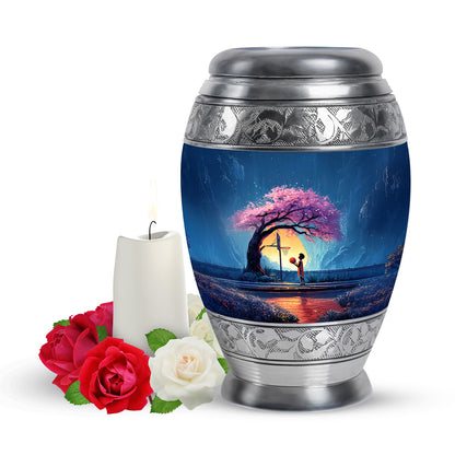 Personalized Blue Basketball Cremation Urns for Ashes - Enchanting 10-inch - Yatskia