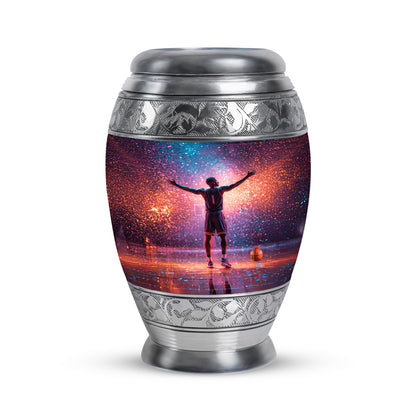 Divine Blue Basketball Cremation Urn for Ashes - 10-inch, 200 cu in - Yatskia