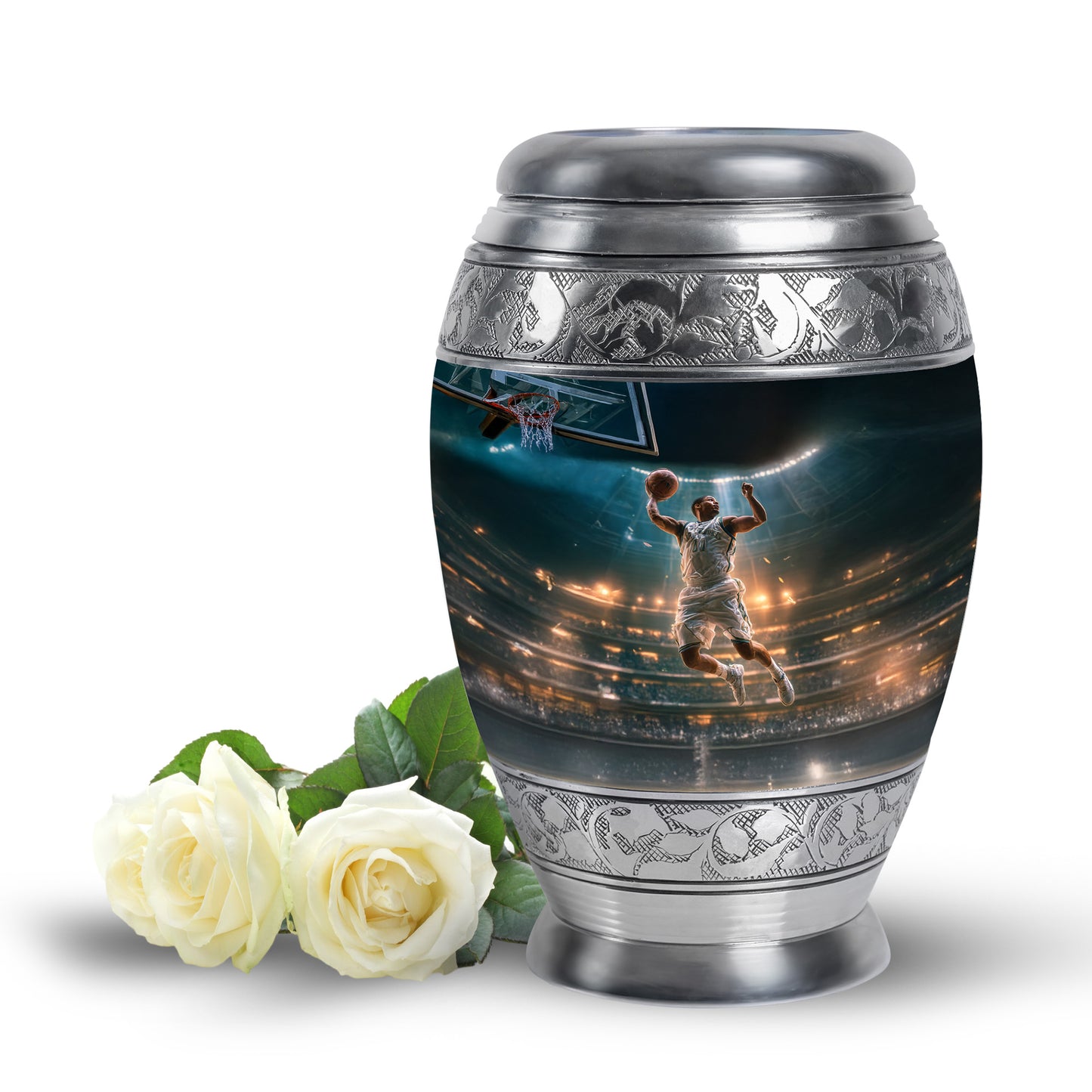 Personalized Teal Basketball Cremation Urns for Ashes - Captivating 10-inch - Yatskia