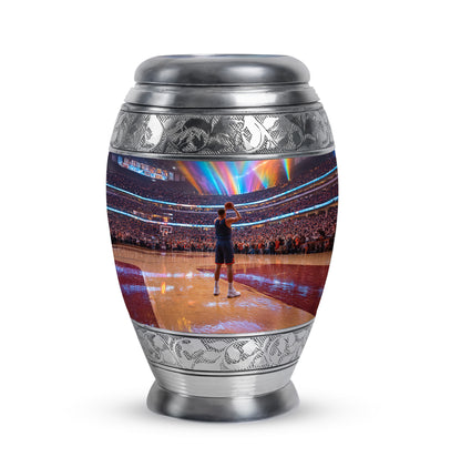 Black Basketball Promise Cremation Urns for Human Ashes - 10-inch, 200 cu in - Yatskia