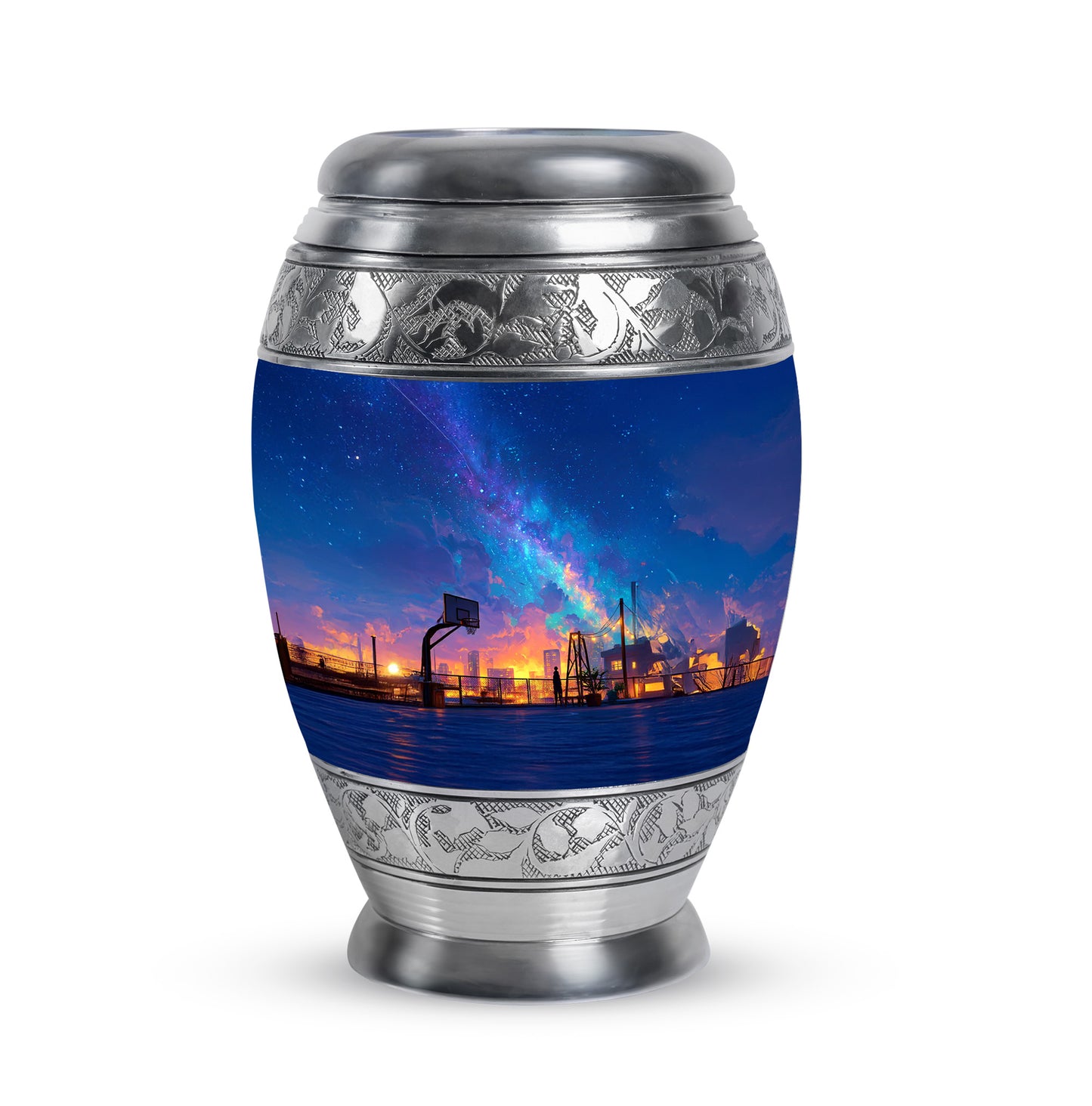 Personalized Blue Basketball Cremation Urns for Ashes - Captivating 10-inch - Yatskia