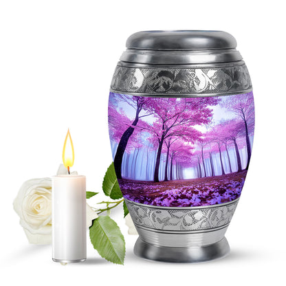 Personalized Blue Sovereign Cherry Blossom Cremation Urns for Human Ashes - Yatskia