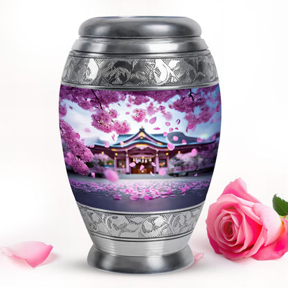 Luminous Pink Cherry Blossom Keepsake Urn for Human Ashes - Yatskia