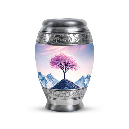 Pink Breathtaking Cherry Blossom Memorial Urn for Ashes - 10-inch, 200 cu in - Yatskia