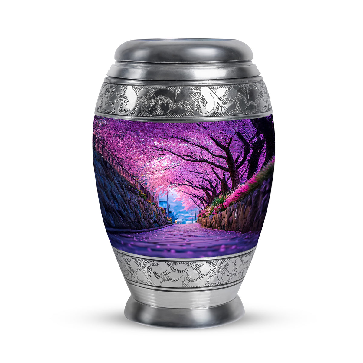 Personalized Elegant Cherry Blossom Cremation Urns - Purple - Yatskia