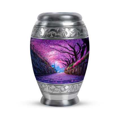 Personalized Elegant Cherry Blossom Cremation Urns - Purple - Yatskia