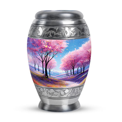 Personalized Blue Cherry Blossom Cremation Urns for Ashes - Enchanting - Yatskia