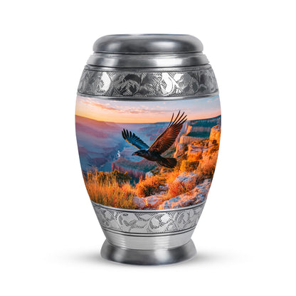 Personalized Blue Crow Cremation Urns for Ashes - Transcendent - Yatskia