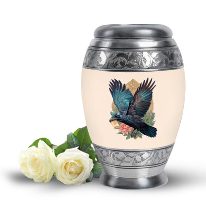 Hallowed Crow Cremation Urns for Human Ashes - Gold 10-inch - Yatskia