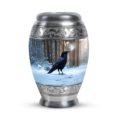 Divine Blue Crow Cremation Urn for Ashes - Yatskia