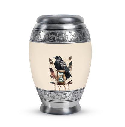 White Crow Cremation Urns - Opulent Dedication 10-inch, 200 cu in - Yatskia