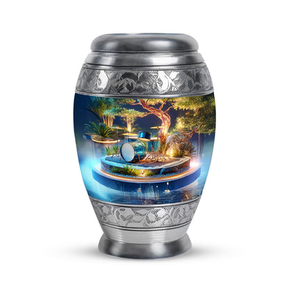 Gold Drums Cremation Urns - Opulent Legacy 10-inch, 200 cu in - Yatskia