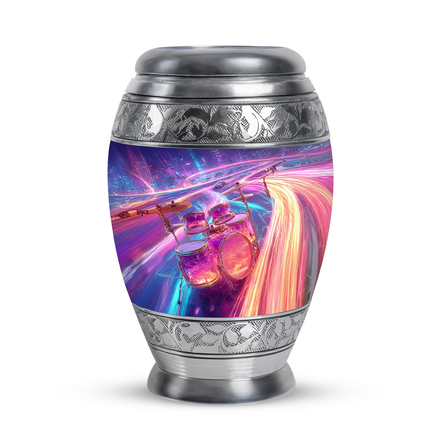 Regal Drums Memorial Cremation Urns - Blue 10-inch, 200 cu in - Yatskia
